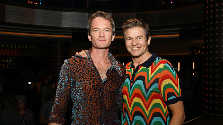 Neil Patrick Harris and David Burtka in bright graphic tees