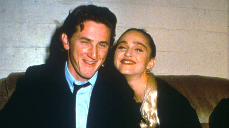 Young Sean Penn and Madonna laughing