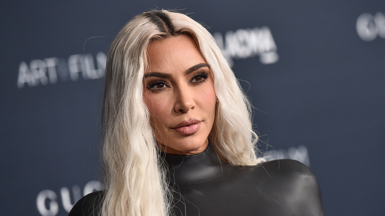 Kim Kardashian attending a red carpet event.