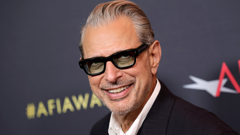 Jeff Goldblum smiling at the 2026 Brit Awards