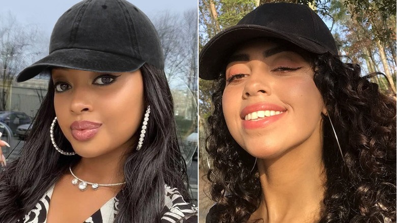 Baseball cap wigs
