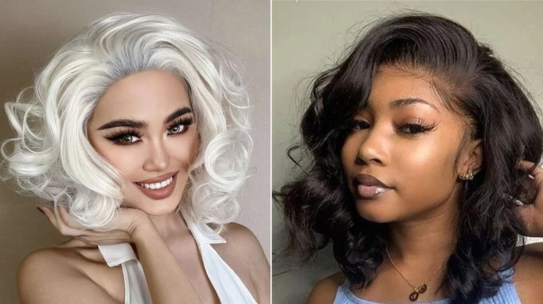 Wavy bob wigs