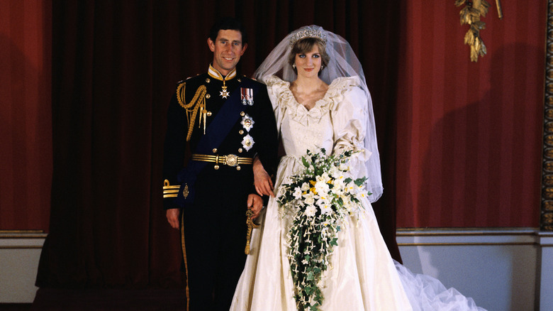 Prince Charles and Princess Diana on their wedding day