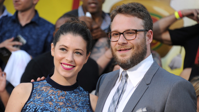 Seth Rogen with his wife Lauren Miller
