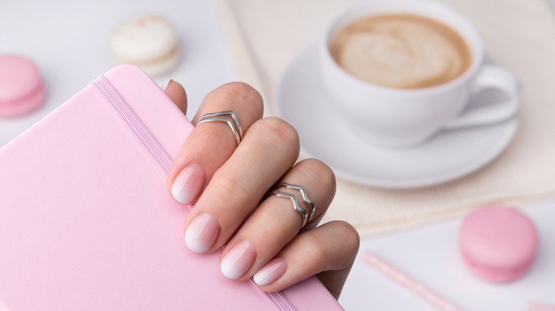 Pink ombre nails