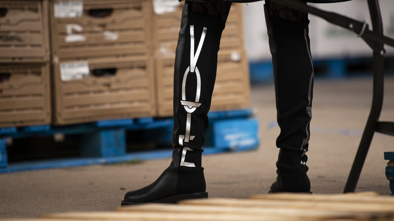 Jill Biden showing off "Vote" boots