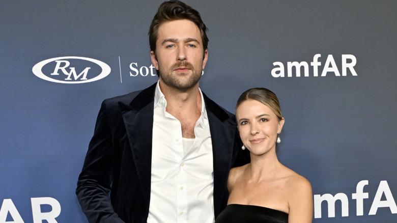 Brandon Sklenar and Courtney Salviolo at a Las Vegas event in 2024.