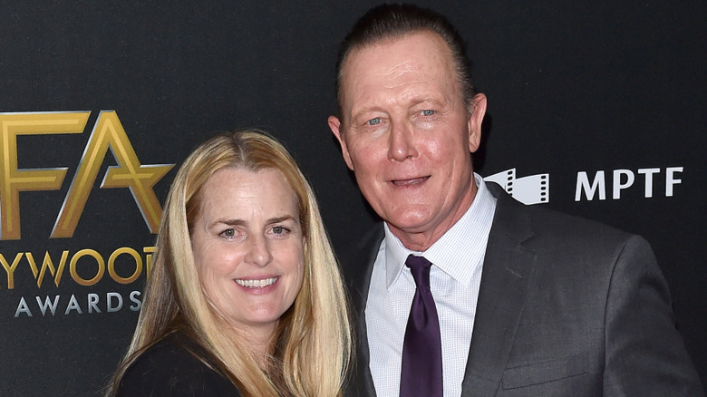Robert Patrick and his wife Barbara Patrick at the Annual Hollywood Awards in Los Angeles, 2017.