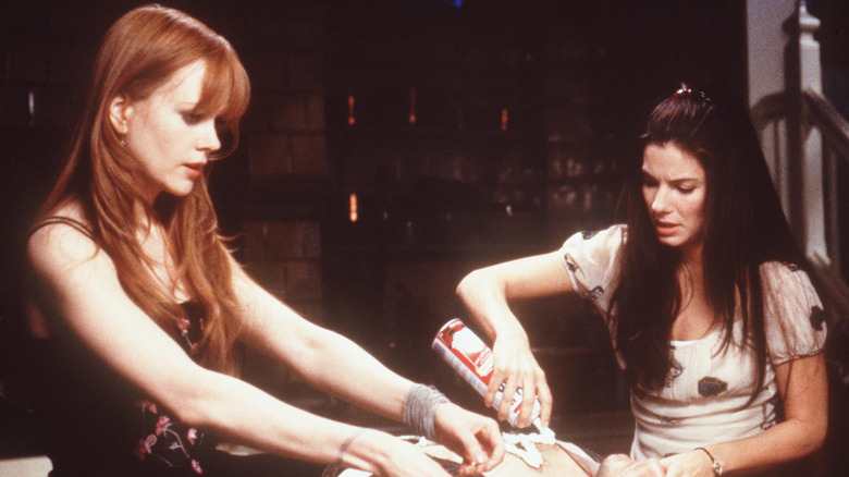 Nicole Kidman and Sandra Bullock in a scene from 'Practical Magic'