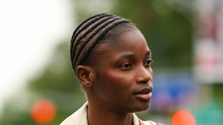 Woman with braids