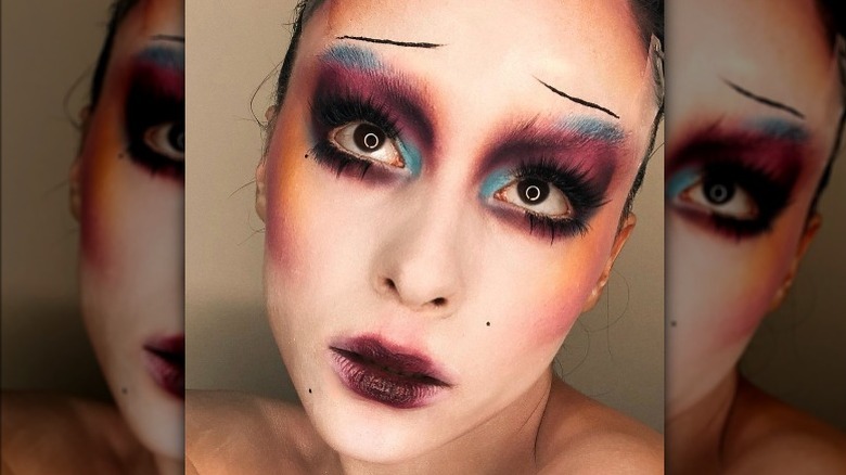 person with 1920s makeup
