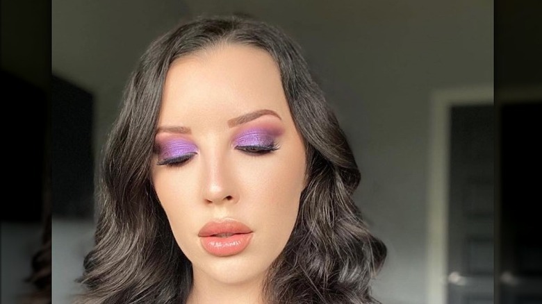 woman with purple eyeshadow