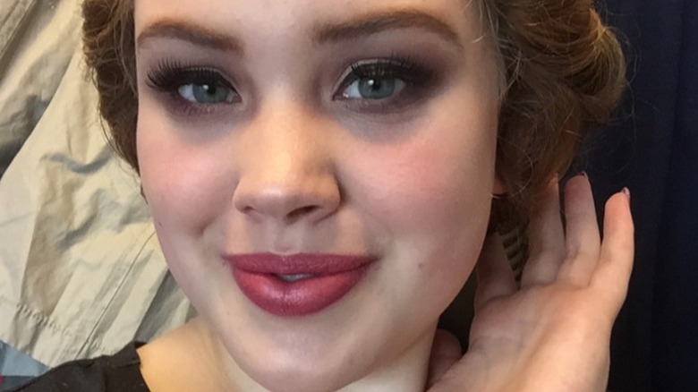 Woman with thick eyeliner