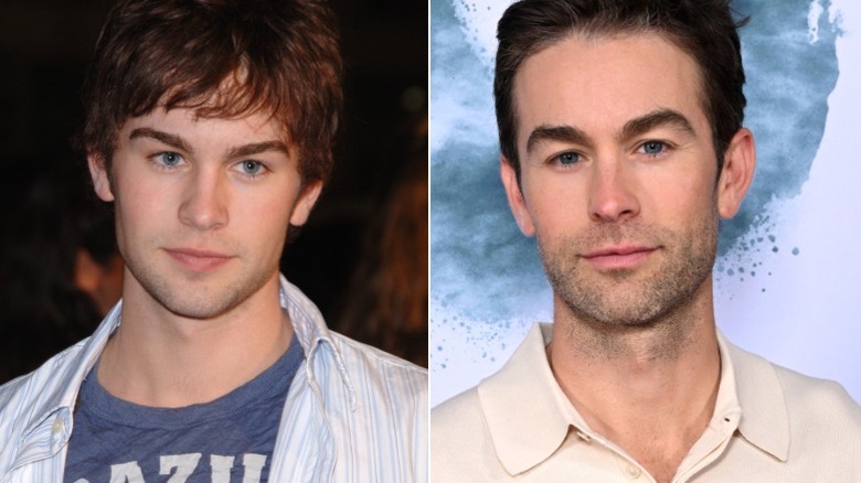 Split image of Chace Crawford in 2007 and 2025.