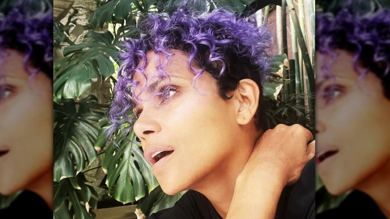 Halle Berry looking off to the side