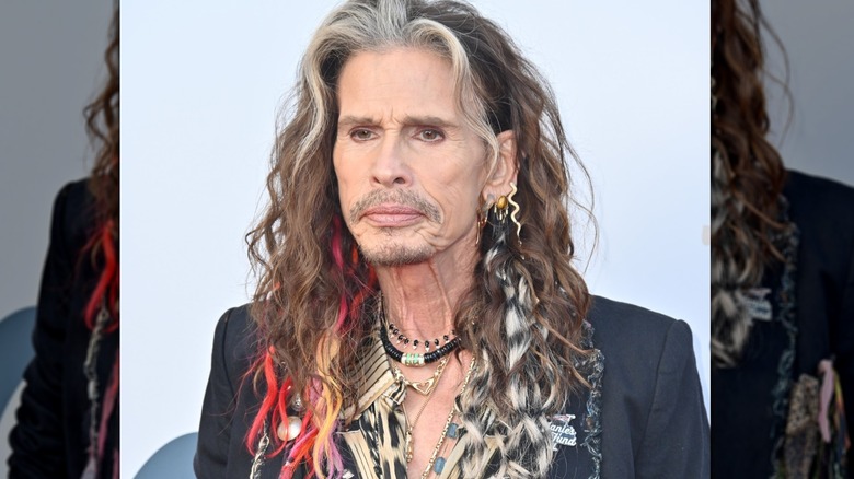Steven Tyler posing at an event