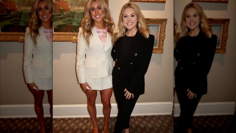 Riley Gaines and Karoline Leavitt pose at the White House