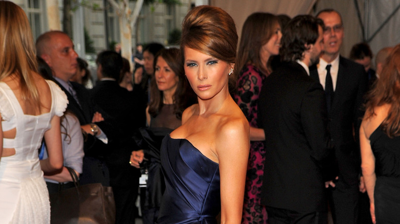 Melania Trump attend the Costume Institute Gala Benefit to celebrate the opening of the "American Woman: Fashioning a National Identity" exhibition at The Metropolitan Museum of Art on May 3, 2010 in New York City