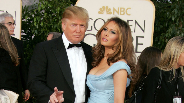 Melania and Donald Trump at the 64th Annual Golden Globe Awards