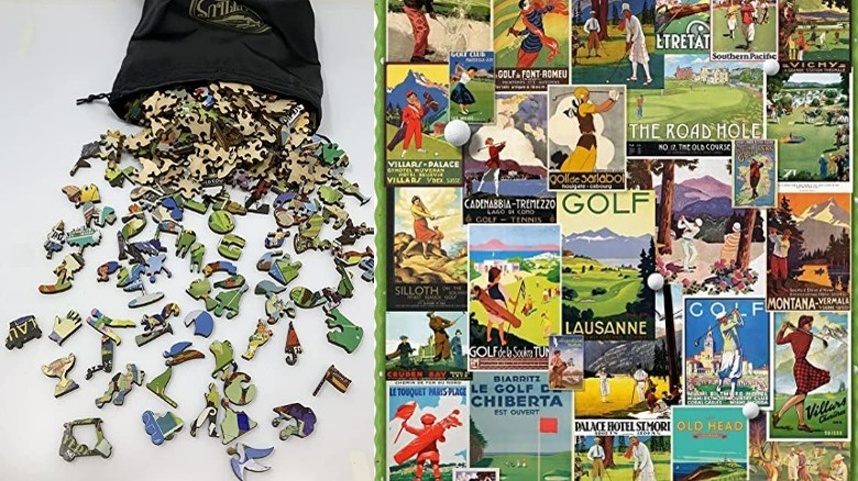 Colorful golf themed puzzle