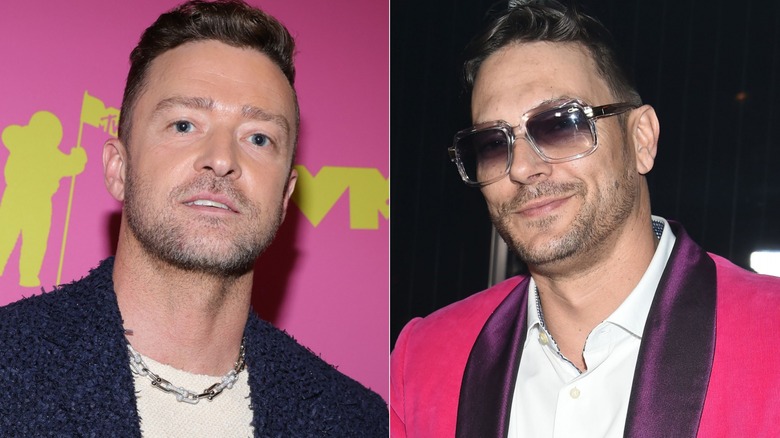 Split image of Justin Timberlake and Kevin Federline