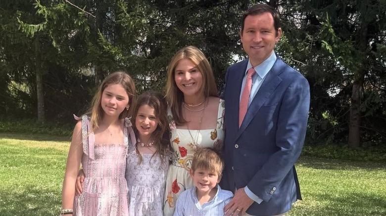 Jenna Bush Hager posing with her family