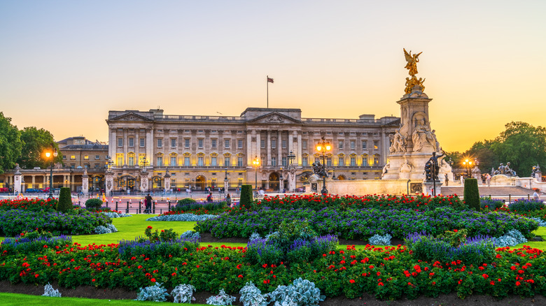 Buckingham Palace and gardens