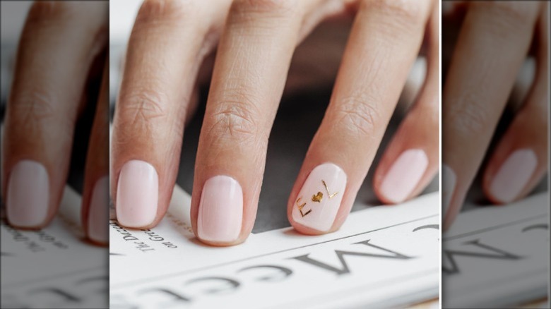 Initials nail art