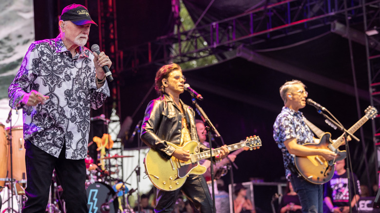 Mike Love and John Stamos of The Beach Boys perform during Riot Fest at Douglass Park on September 20, 2025 in Chicago, Illinois.