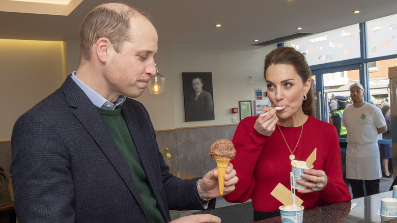 Kate Middleton and Prince William enjoying some ice cream together