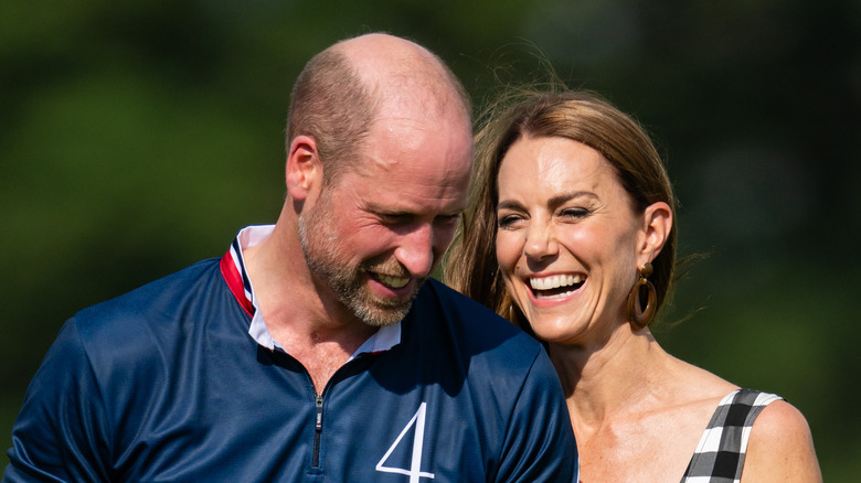 Prince William and Kate Middleton laugh together