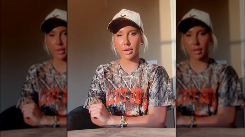 Savannah Chrisley dons camo in an instagram Reel