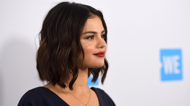 Side view of Selena Gomez