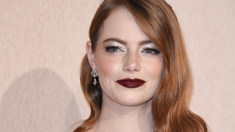 Emma Stone with sleek waves