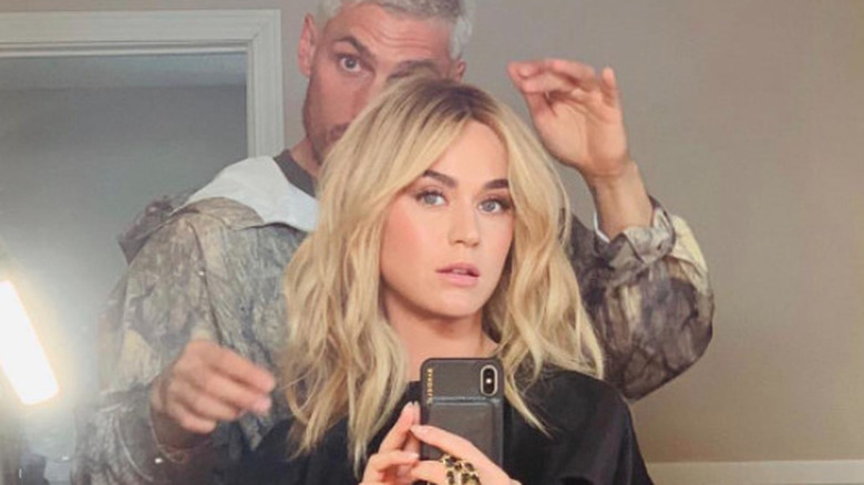 Katy Perry with wavy hair