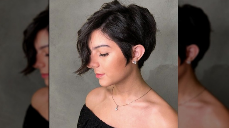 Pixie Cut With Long Sideburns
