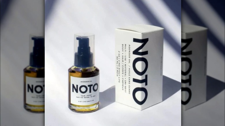 A product shot of Noto Botanics' Agender Oil skincare item