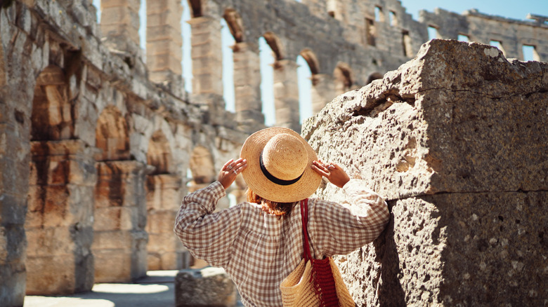 woman standing in Rome