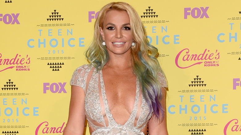 Britney Spears rainbow hair