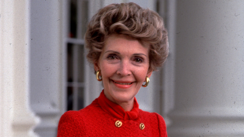 Nancy Reagan smiling