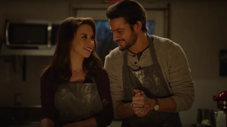Lacey Chabert and Tyler Hynes in Winter in Vail