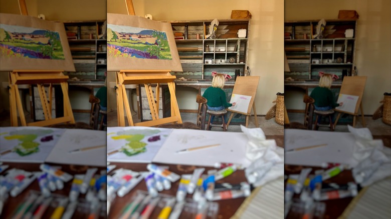 Erin Napier's daughter Helen painting