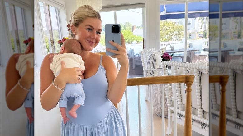 Karoline Leavitt holding her baby