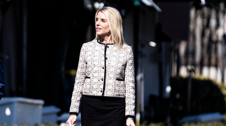 Pam Bondi looking introspective