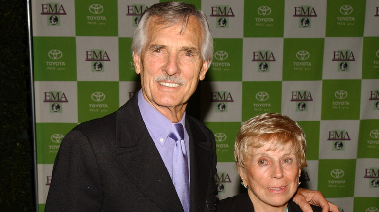 Dennis Weaver and wife Gerry smiling during 13th Annual Environmental Media Awards at The Ebell Theatre in Los Angeles, California, United States.