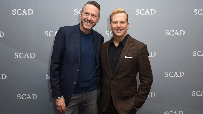 (l-r): Loren Ruch and Brian Balthazar posing on the red carpet.