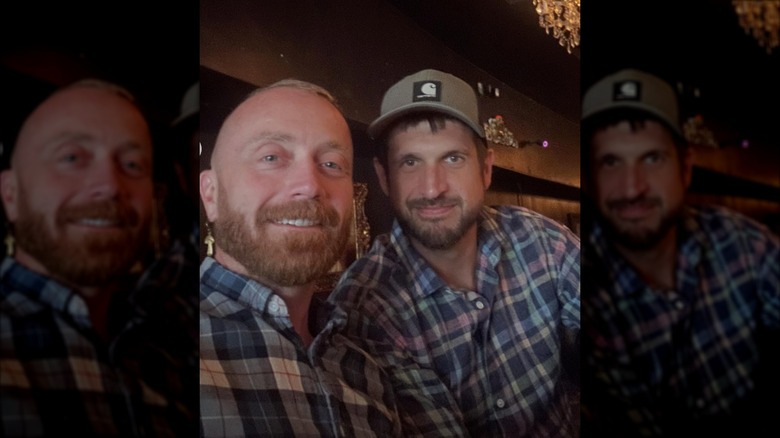(l-r): Keith Bynum and Evan Thomas posing for a selfie together