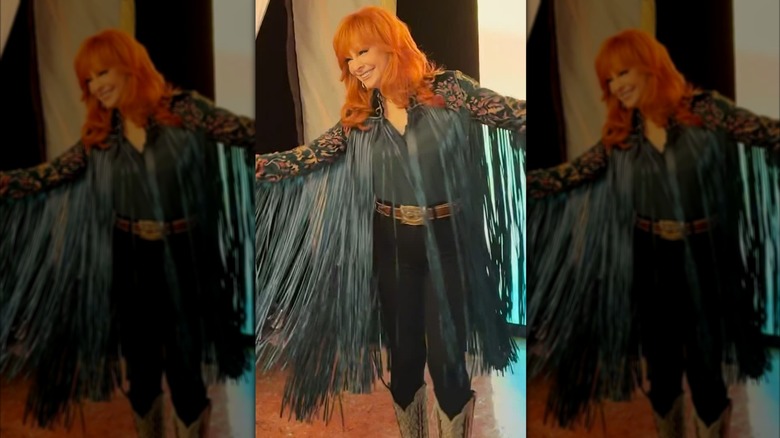 Reba McEntire during a photoshoot for the 2025 ACM Awards