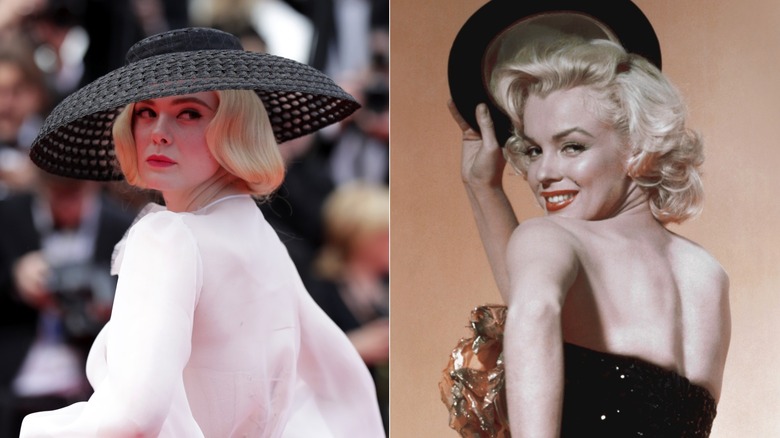 Elle Fanning and Marilyn Monroe