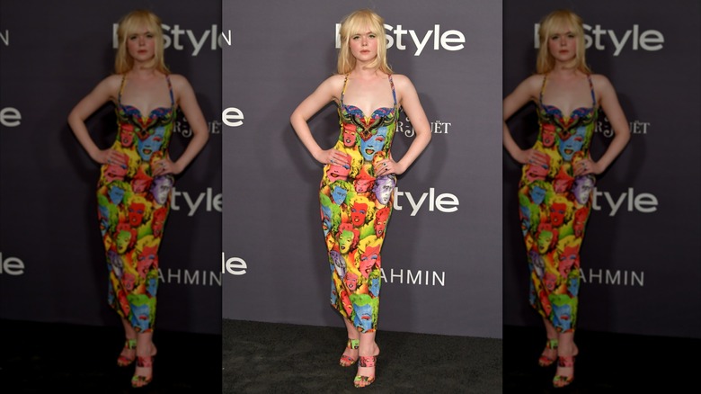 Elle Fanning in a Marilyn Monroe dress